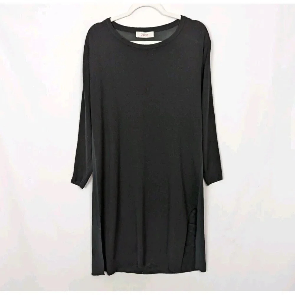 JUCCA Italy sz. S Knee Long Sleeve Sweater Knit Dress Wool Cashmere Minimalist